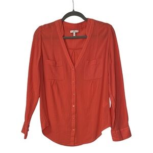 Joie Cotton Button Down Blouse